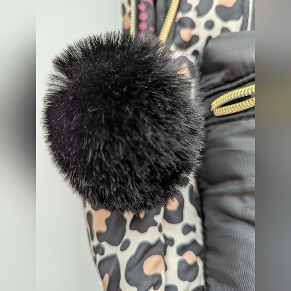 Juicy Couture Kids Leopard Print Gold Sequins Backpack/Knapsack/Carry Handle Bag - Picture 12 of 16